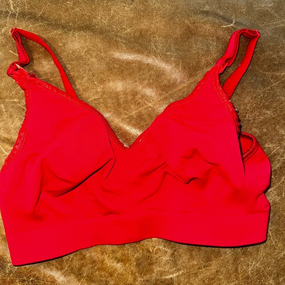 Bright Red Nursing Bra - Picture 1 of 2